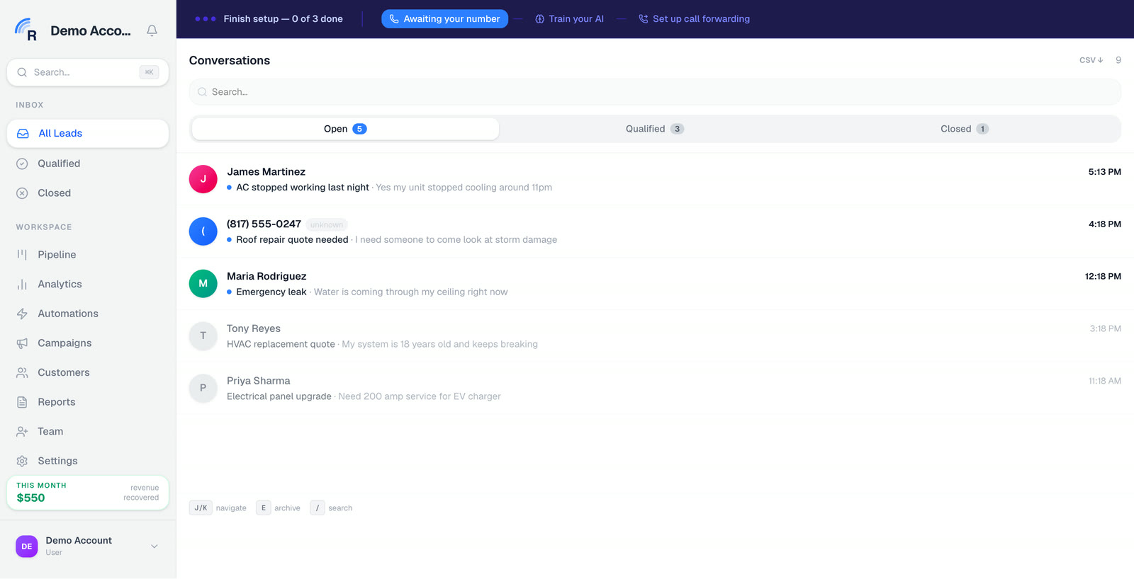 Ringlead homepage