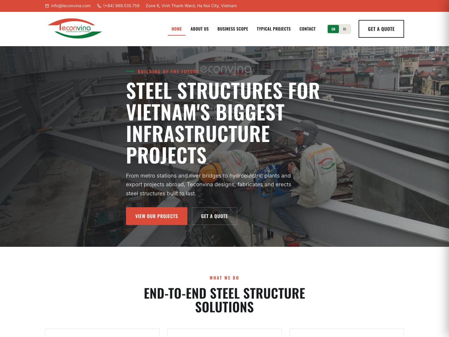 Teconvina homepage